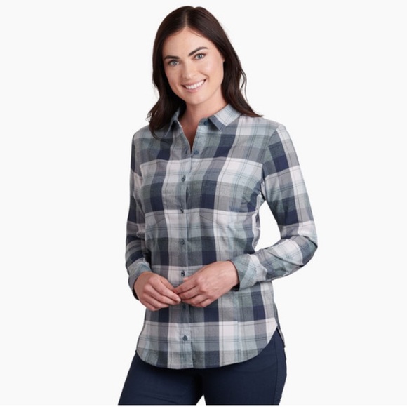 Kuhl- Size S Hanna Flannel LS Shirt - Arctic - Picture 10 of 11